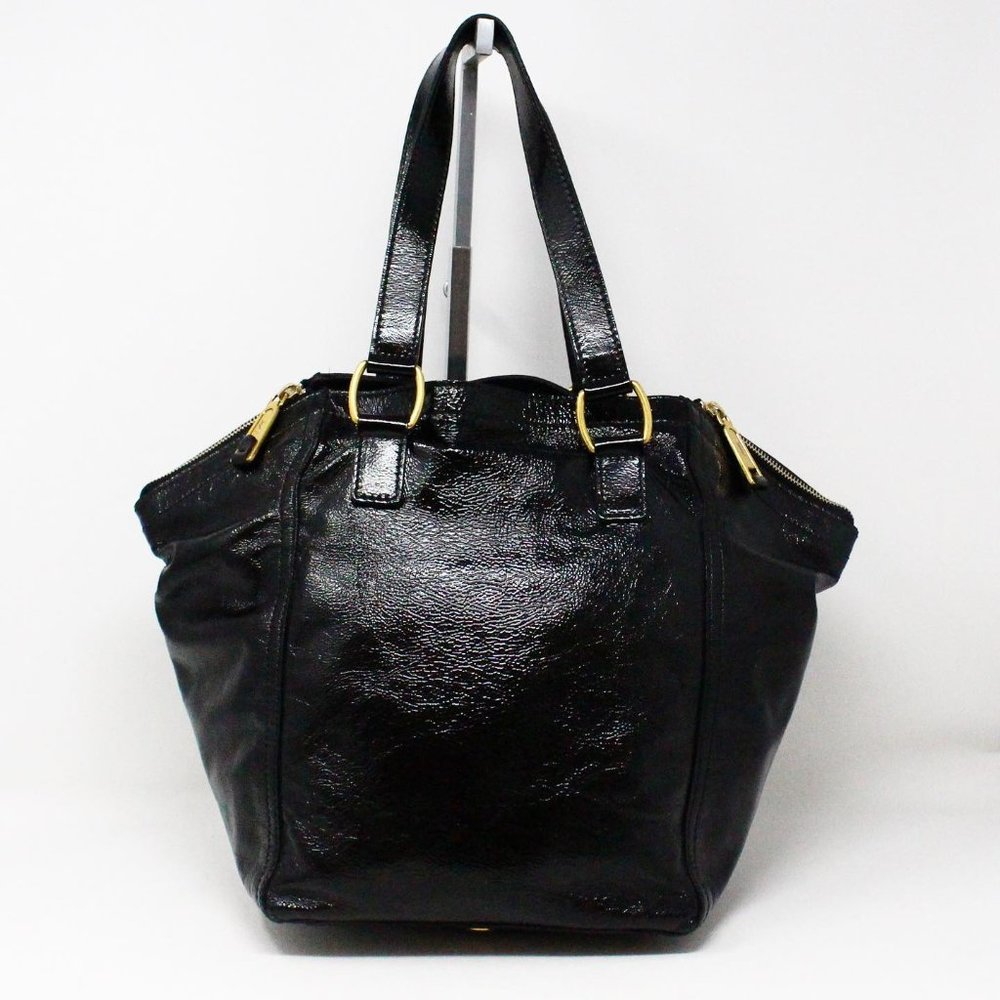Yves Saint Laurent #30672 Black Leather Satchel
